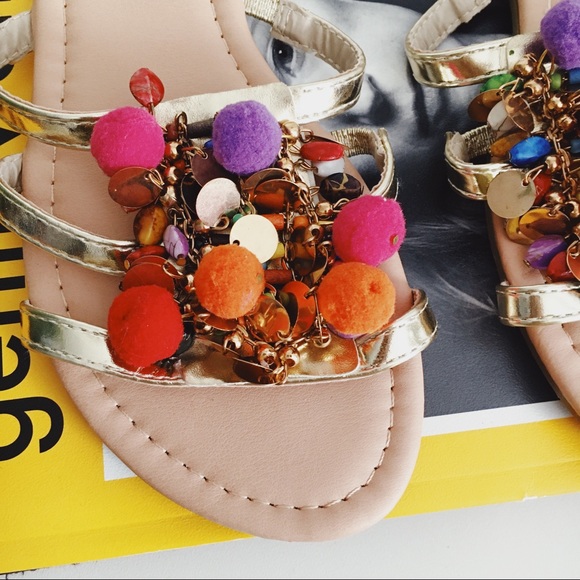 ASOS Frenzy Pom Pom Flat Sandal - Picture 4 of 6